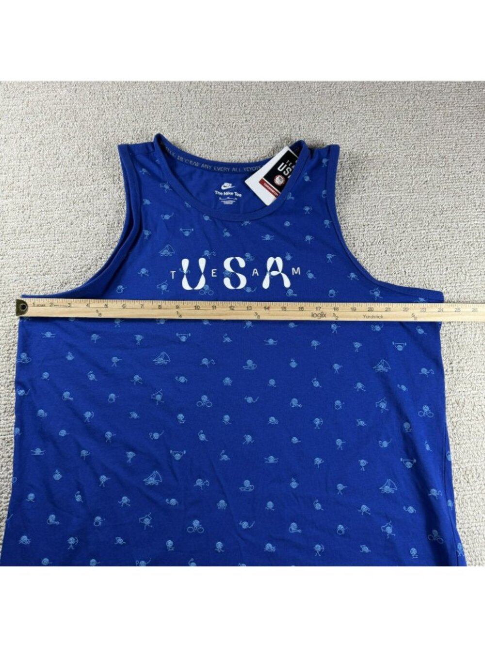 Nike Team USA Club Tank Top Blue White Men’s Size XL - Picture 5 of 7
